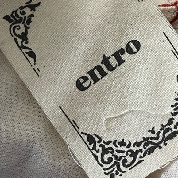 Entro nwt rust cream floral long sleeve dress - Picture 4 of 6